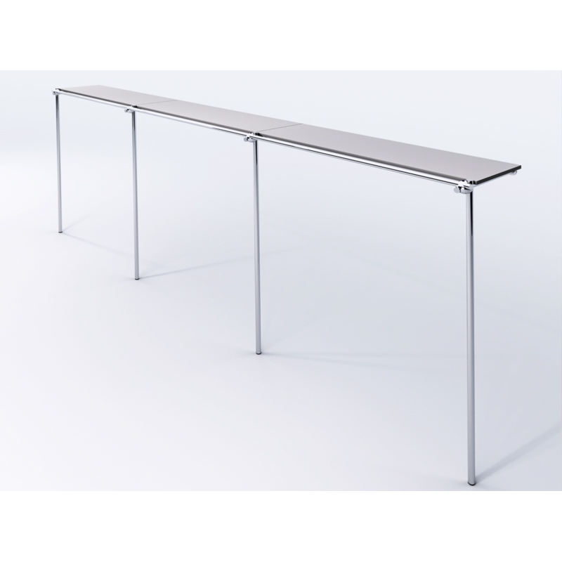 Wieszak odzieżowy, sklepowy, z półką, chrom