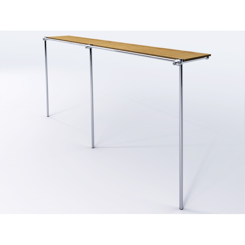 Wieszak do sklepu odzieżowgo z górną półką