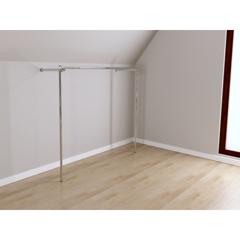 Wieszak sklepowy na odzież, chrom