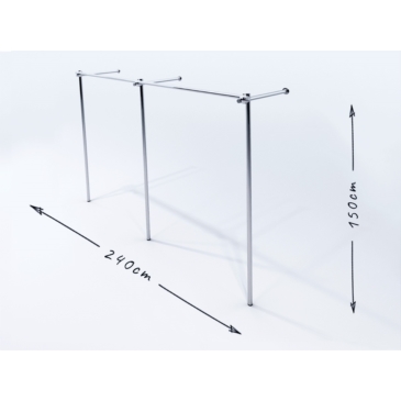 Wieszak na ubrania do garderoby 240x40x150cm