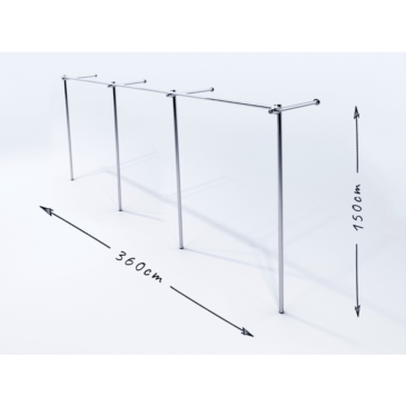 Wieszak na ubrania do garderoby 360x40x150cm