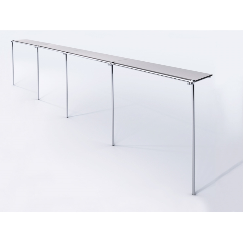 Wieszak odzieżowy, sklepowy, z półką, chrom