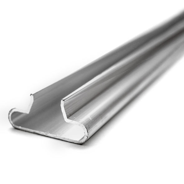 Wsuwka aluminiowa U, wkład do paneli Slatwall