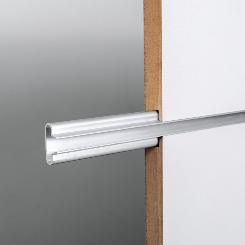 Wsuwka aluminiowa U, wkład do paneli Slatwall