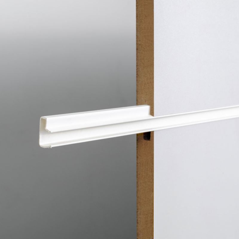 Wsuwka plastikowa L, biała, system Spacewall