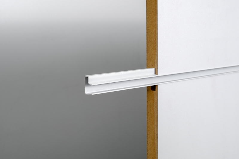 Wsuwka plastikowa L, szara, system Spacewall