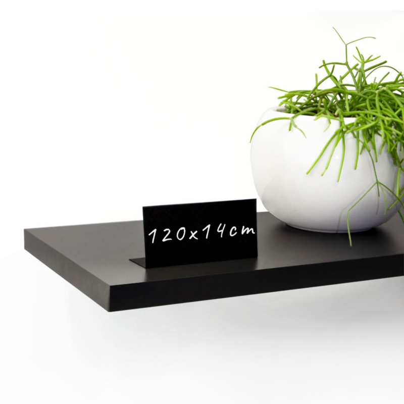 Półka meblowa ścienna czarna