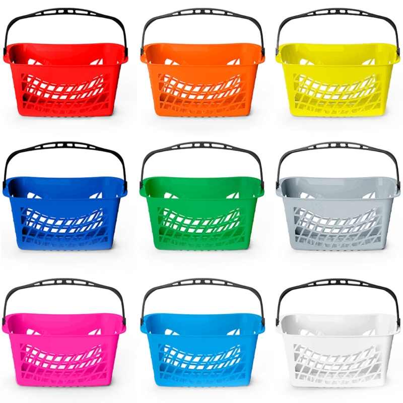 EURO BASKET koszyk sklepowy 26L groszek