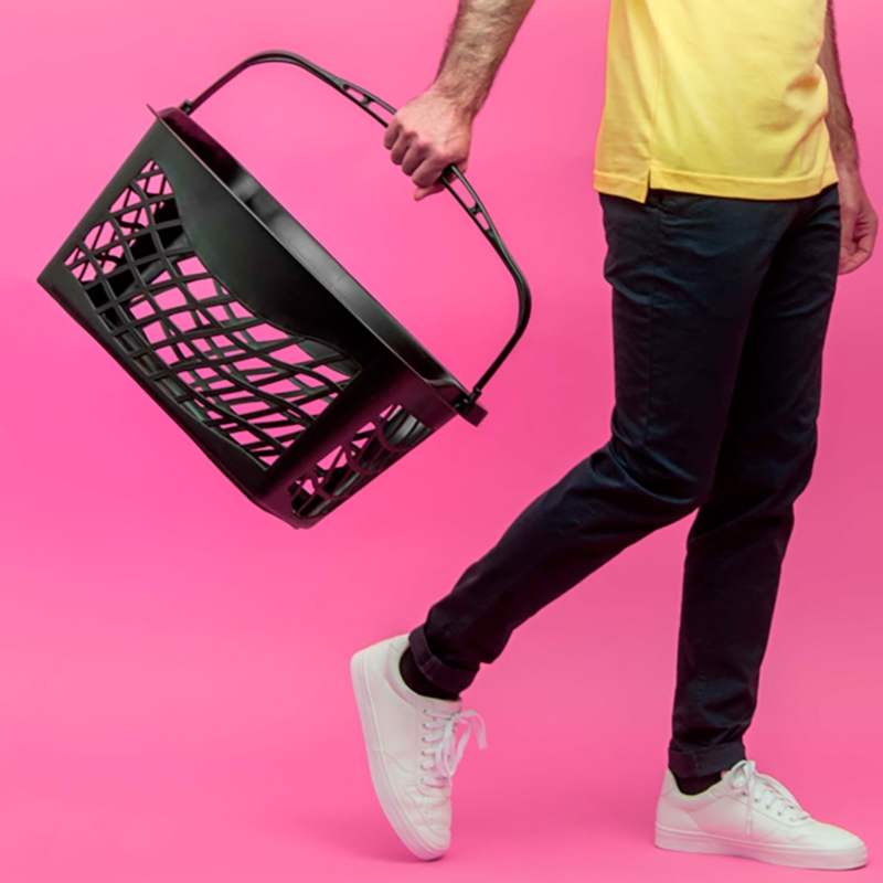 EURO BASKET koszyk sklepowy 26L szary